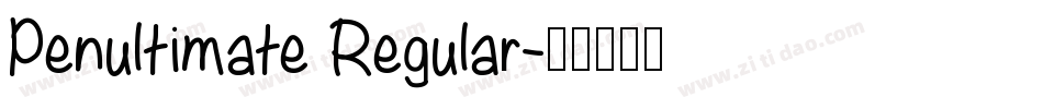 Penultimate Regular字体转换
